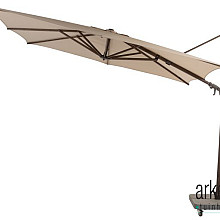 Parasols Siesta Premium 300 x 300 cm. Wenge  frame Beach Solefin with rotation part